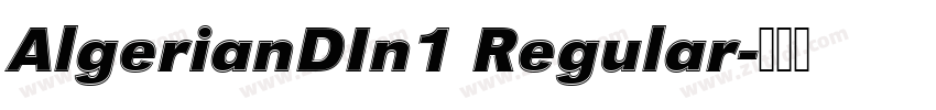AlgerianDIn1 Regular字体转换